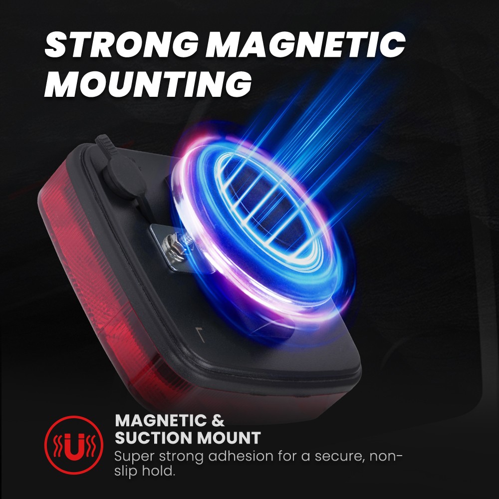 2x Wireless Magnetic Trailer Lights Rechargeable LED Tail Light Kit For Trailer