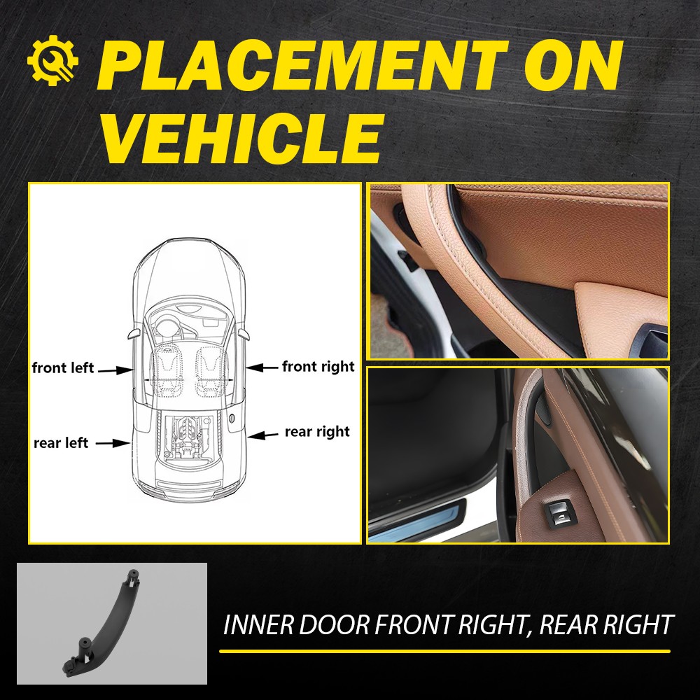 Left Interior Right Door Handle Pull Panel Trim Cover for 2011-2017 BMW X3 F25