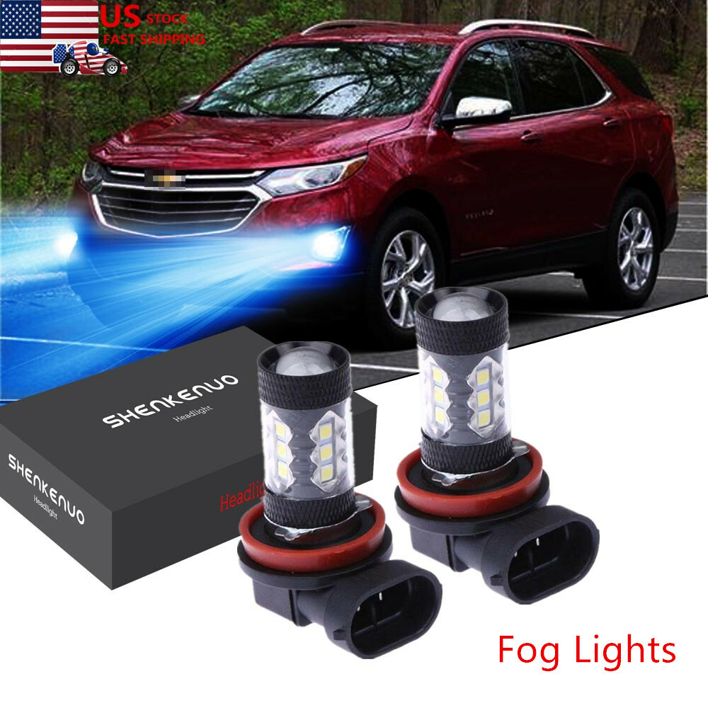 H11 H8 8000K 100W LED Bulbs Fog Lights for Impala 2006-13 Equinox 2005-18