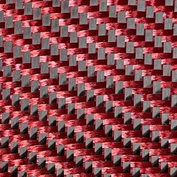 50″ Red Carbon Fiber Color Hybrid Cloth (3k, 5.7oz, 50″ x 36″)