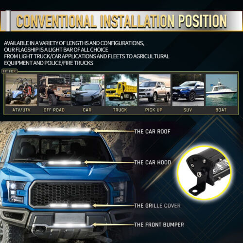 Dual Row 20inch 1200W Led Light Bar Spot Flood Combo Work UTE Truck SUV ATV 22”