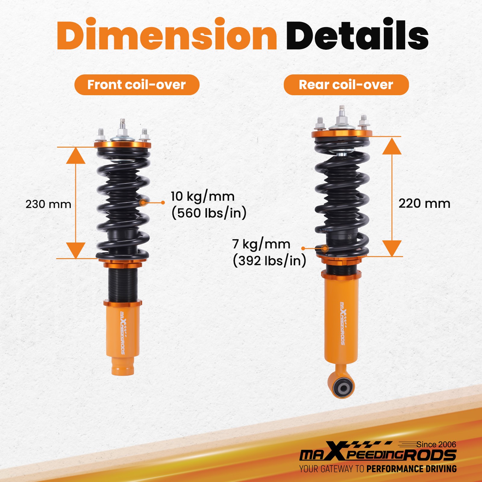 MaXpeedingrods 24 Way Damper Coilovers Lowering Kit for HONDA CRV 97-01