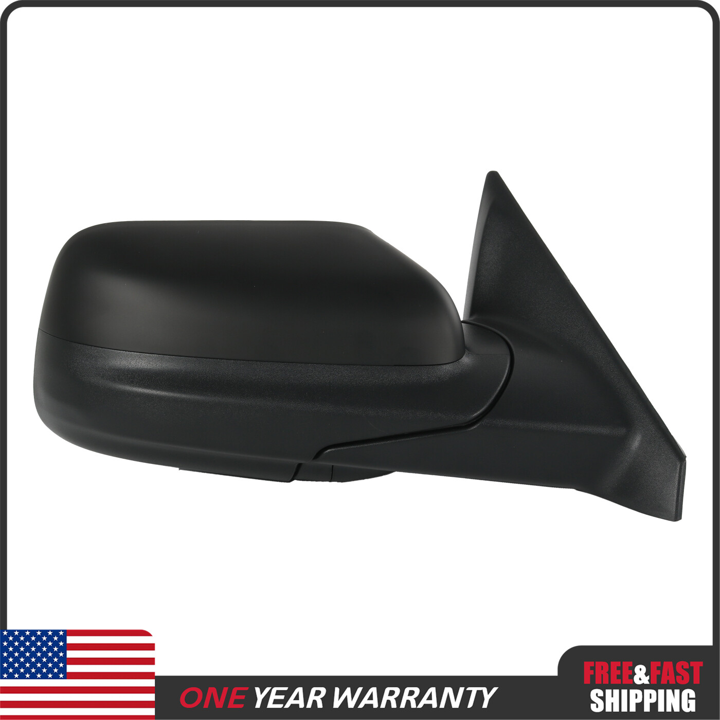 Manual Fold Textured Right Side Power Mirror For Ford 2011-2015 Explorer Black