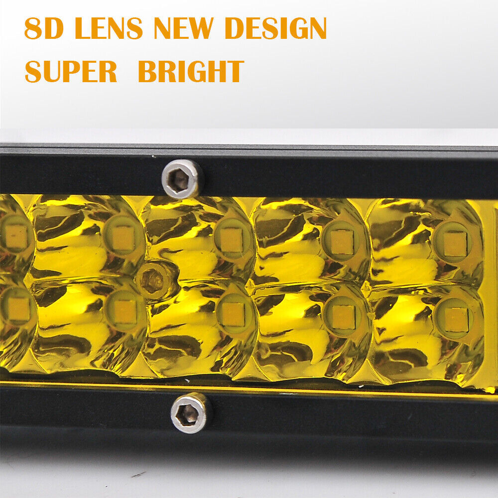 20″ inch 1200W yellow Led Light Bar Spot Flood Combo Work 4WD Truck SUV ATV 24