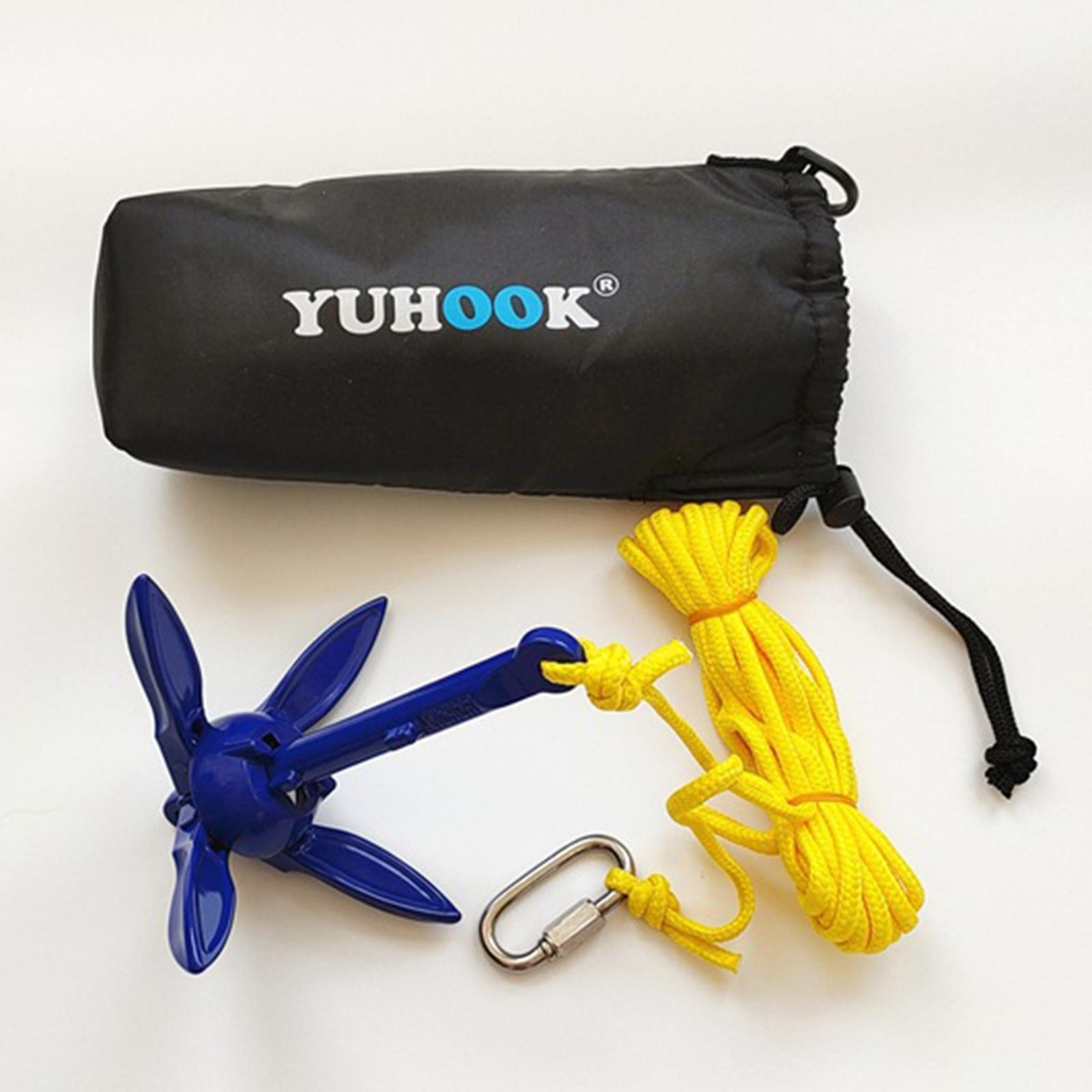 Portable Grapnel Anchor Kit Folding for Small Boats Marine 0.4kg 0.88lb