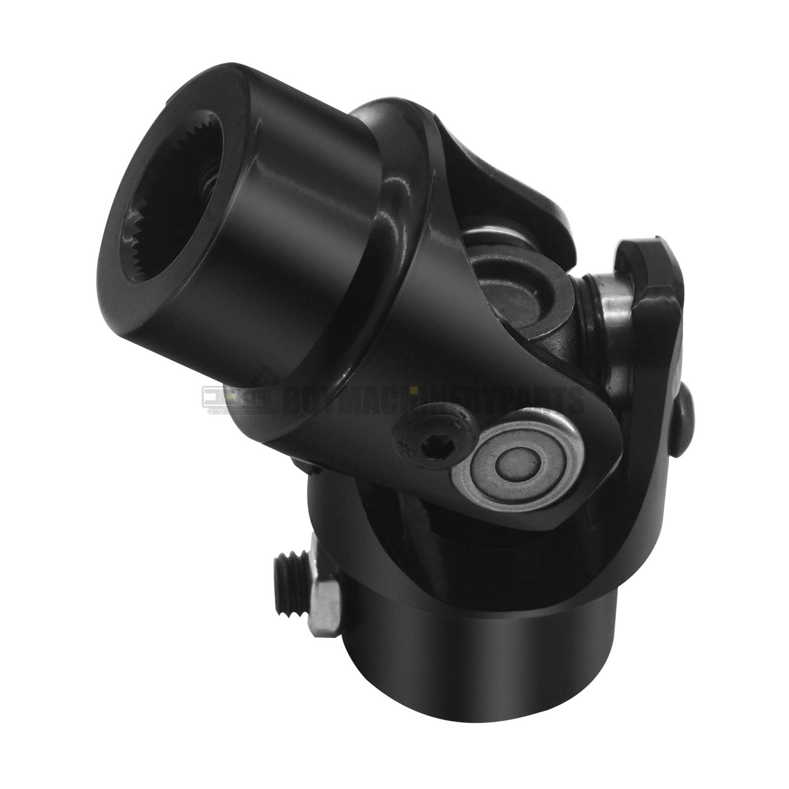 11/16″-36 Spline to 3/4 DD Steering Shaft U Joint Single Black Universal Coupler
