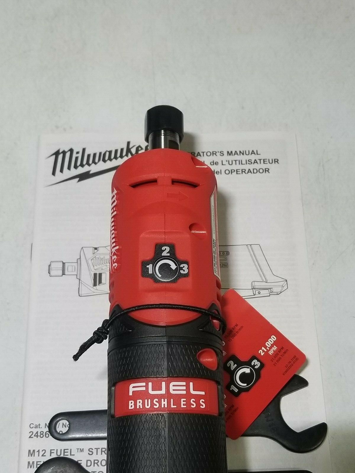 New Milwaukee M12 FUEL 1/4″ Straight Die Grinder 3-Speed Tool Only #2486-20