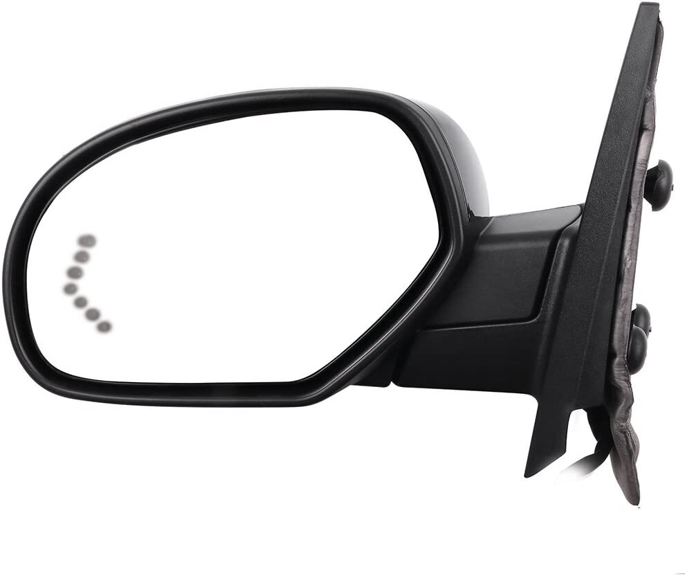 Power Fold Memory Heated Puddle light Arrow Signal Mirrors For 07-14 Chevy GMC