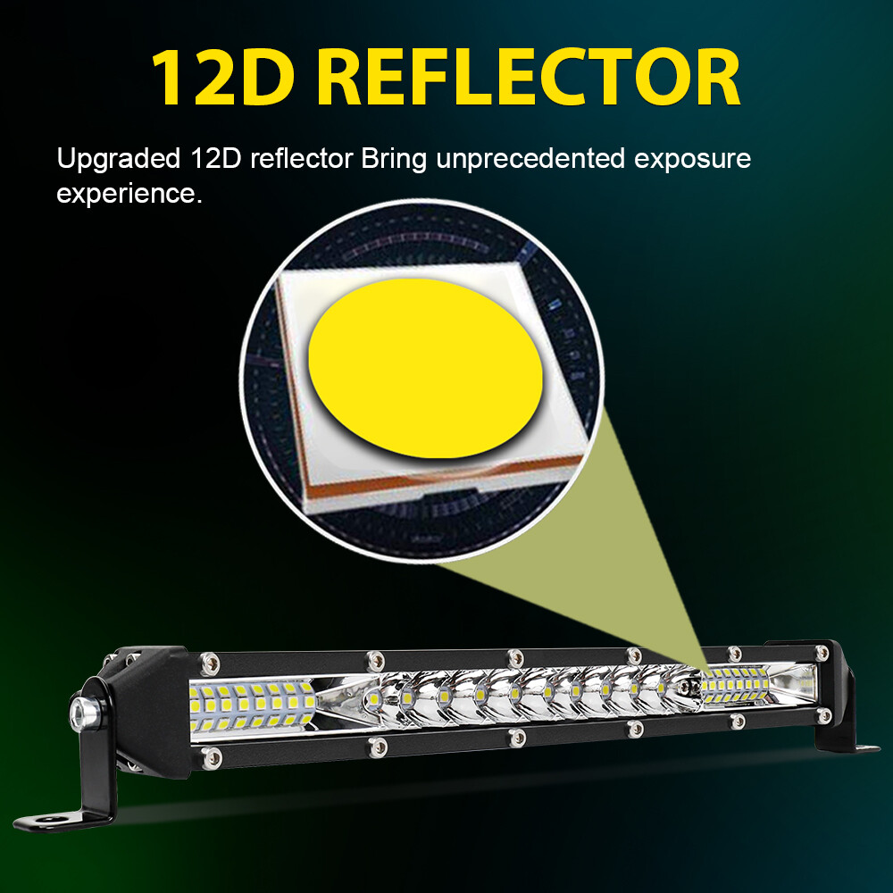 LED Light Bar Spot Flood Combo beam Driving Offroad ATV UTV SUV 4WD 10″ 20″ 30″