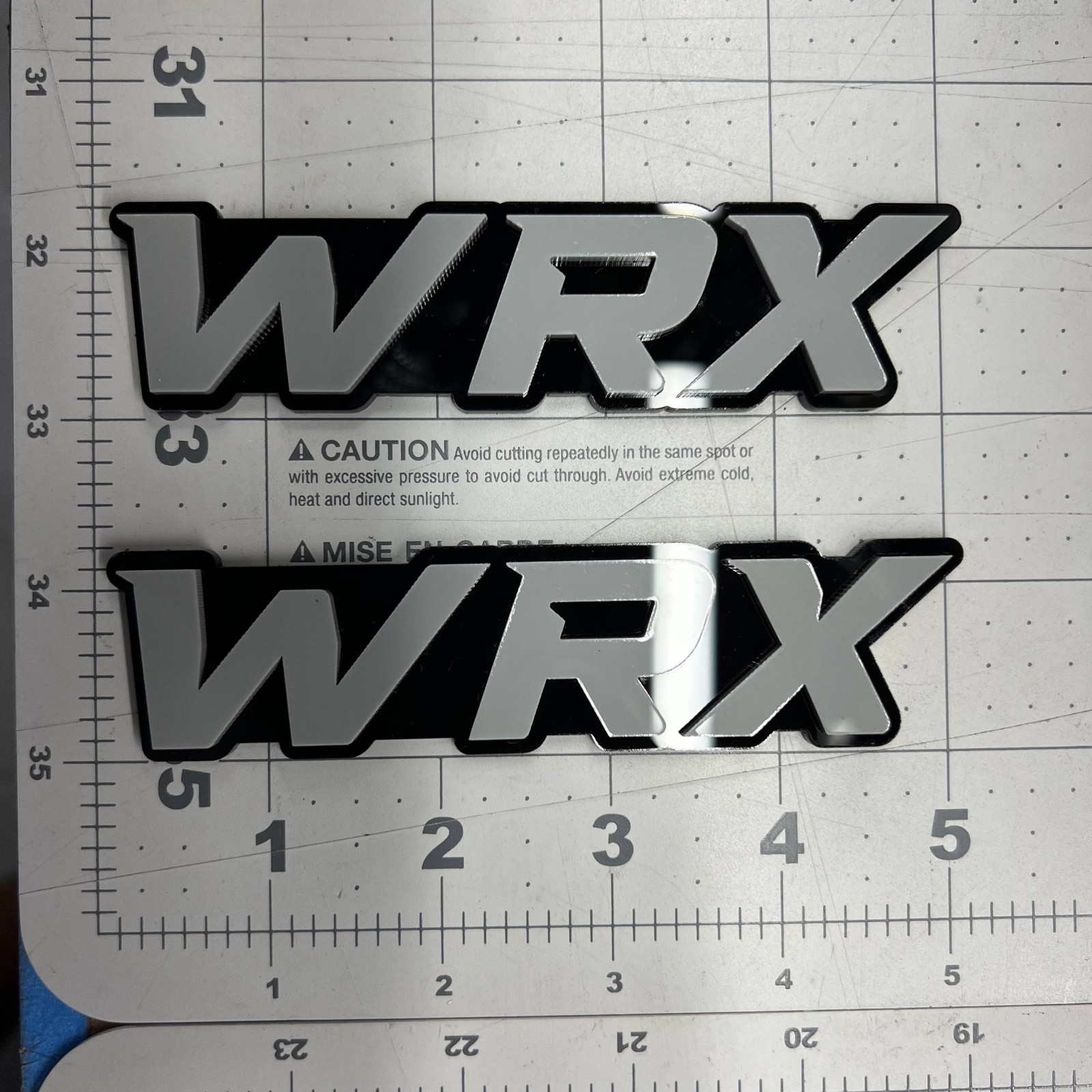 2PCS WRX Emblems – Custom 3D Acrylic Multicolor Fender & Trunk Badges