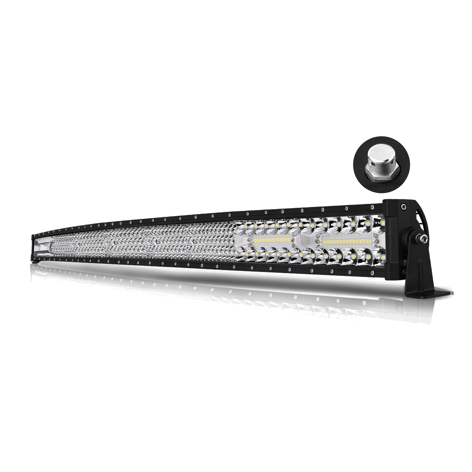 54in Curved LED Light Bar 396W Offroad Driving Light Roof Mount for Jeep Truck