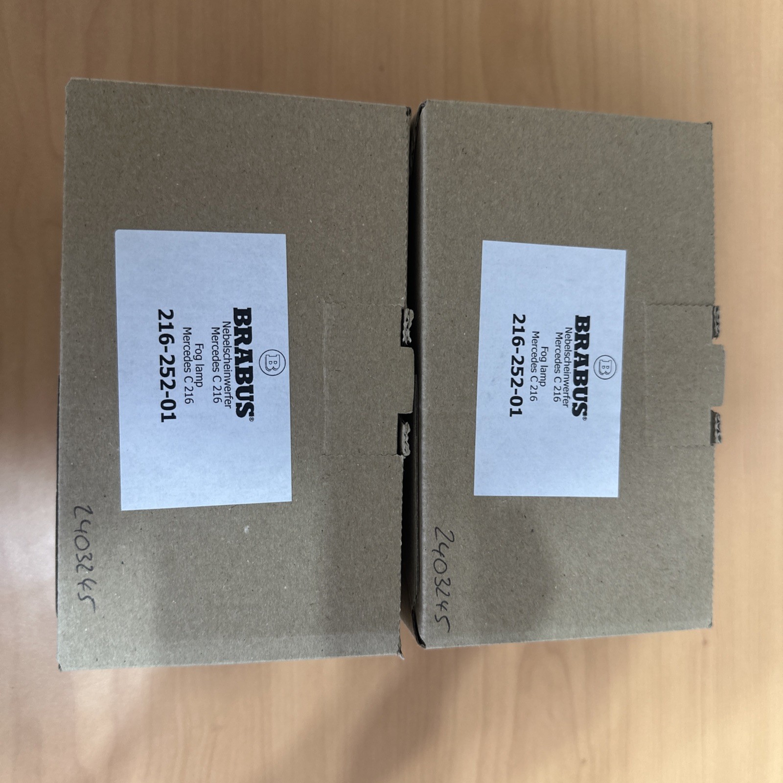 Brabus Front Bumber Fog Light #216-252-01 Mercedes Benz Set Of 2 Pcs genuine