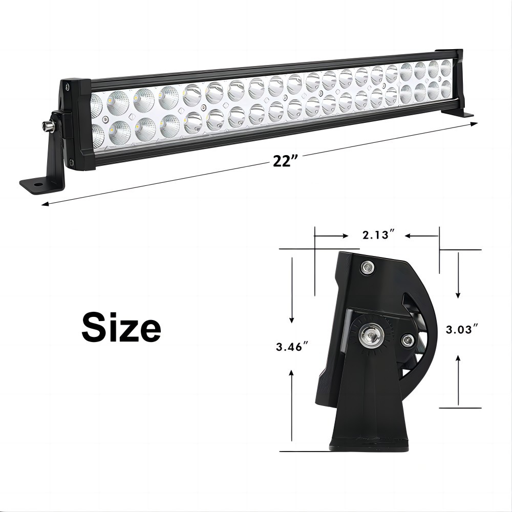22″inch 1200W LED Light Bar Dual Row Spot Flood Combo Work 4WD Truck SUV ATV 24″