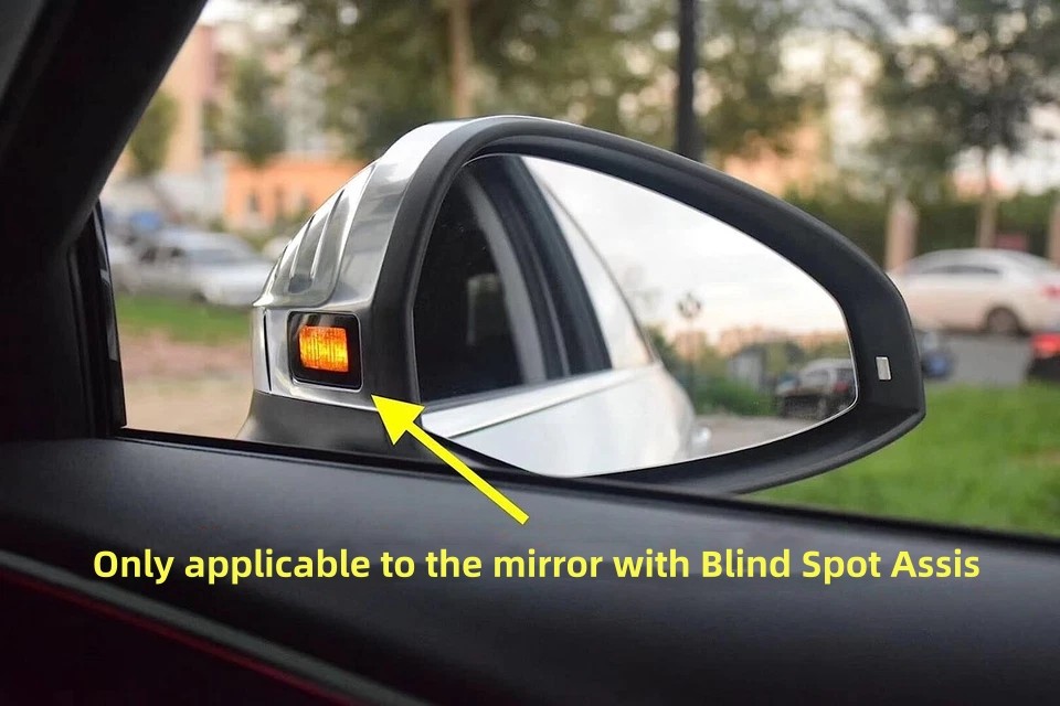 2PCS Black Mirror Cover Caps Fit Audi A4 B9 S4 A5 S5 RS5 2016+ W/ Lane Assist