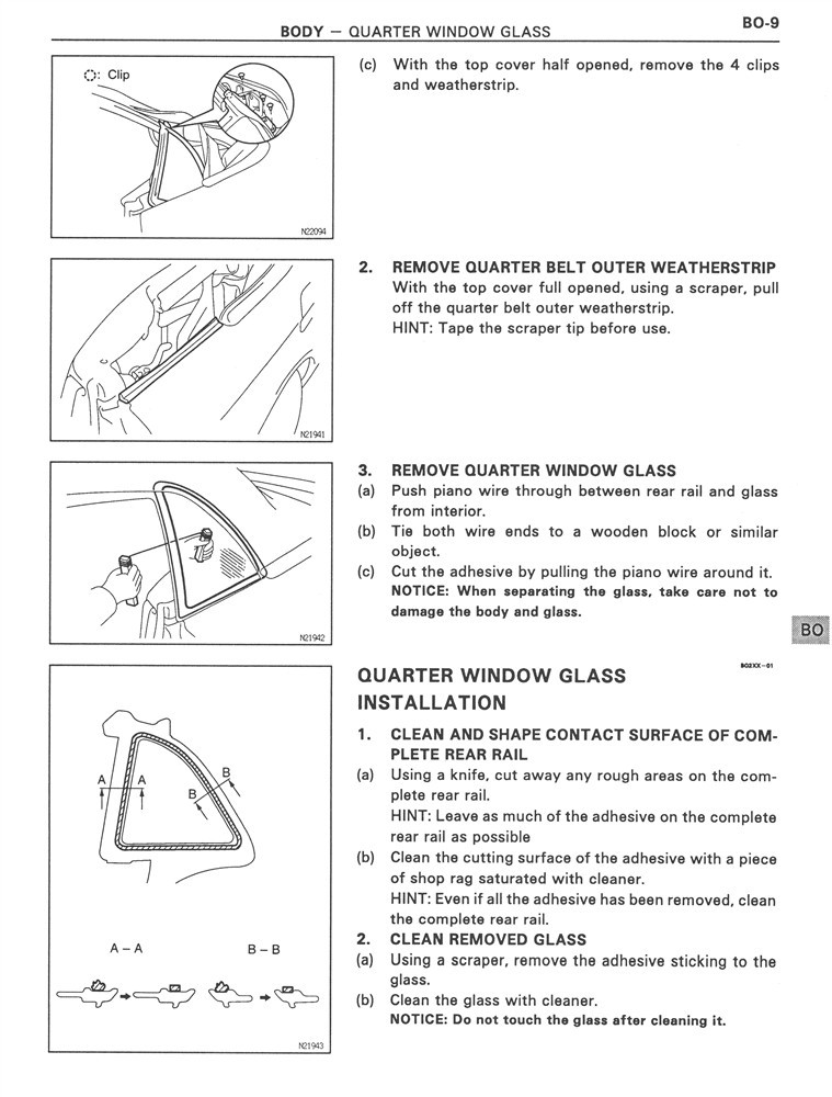 1997 Toyota Paseo Convertible Supplement Shop Service Repair Manual Book OEM