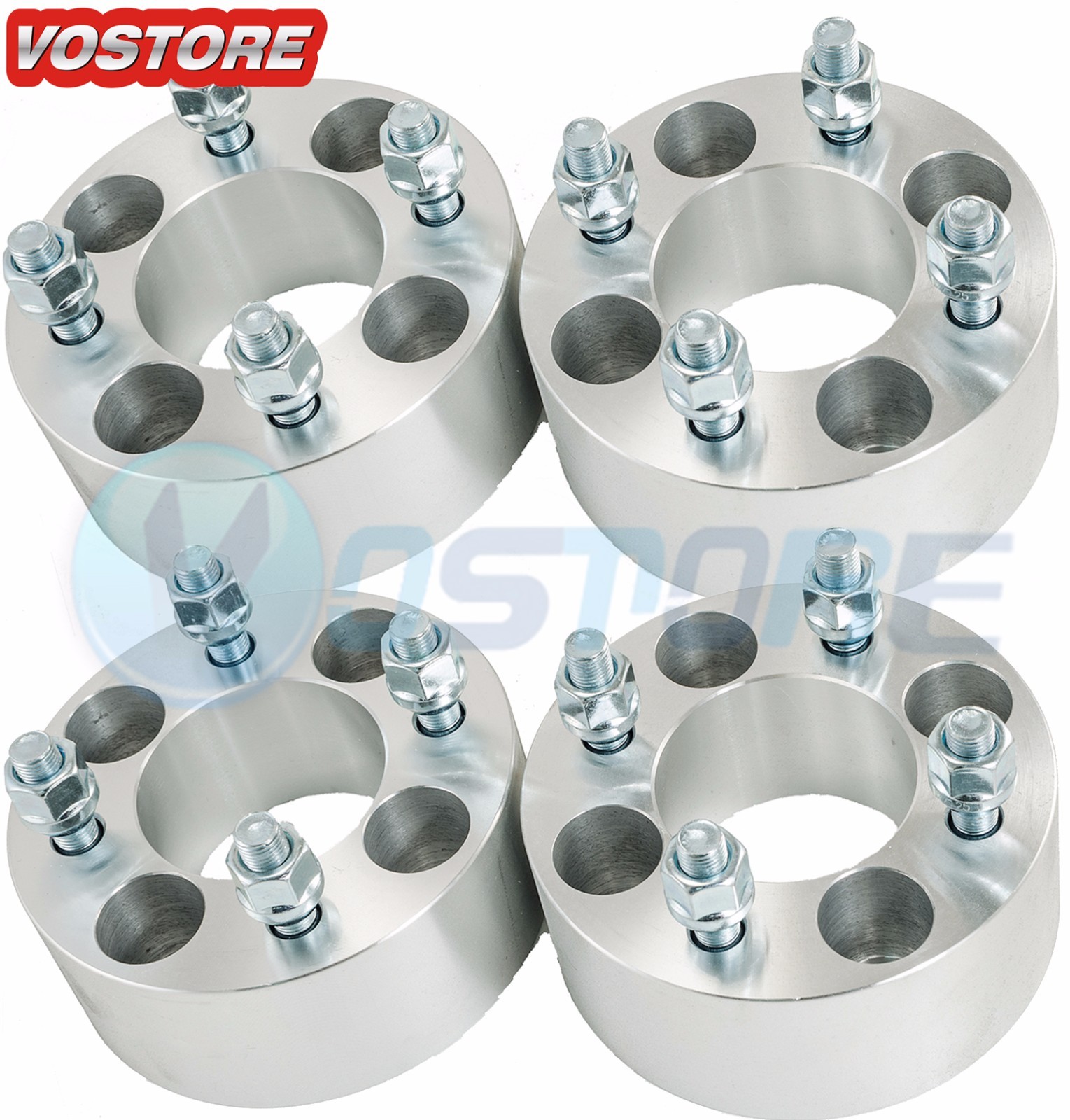 4PC 2″ 4×4 Wheel Spacers Adapters for Yamaha Golf Cart M12x1.25 Studs 2.0 inch