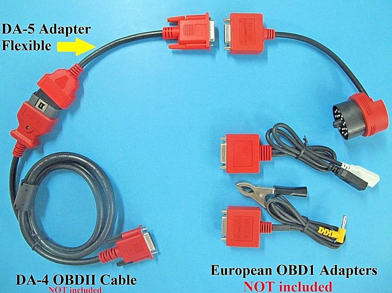 OBD1 OBD-I Cable Compatible with Snap On Scanner DA-5 J1962 to DB15M Adapter