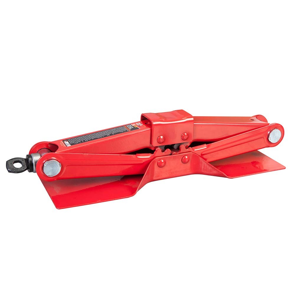BIG RED 1.5 Ton Torin Steel Scissor Lift Jack Car Kit, Black, AT10152BR