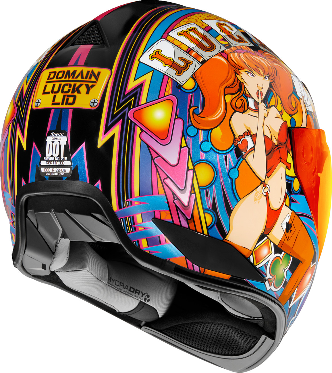Icon Domain Lucky Lid 4 Unisex Adult Motorcycle street Riding Full Face Helmet