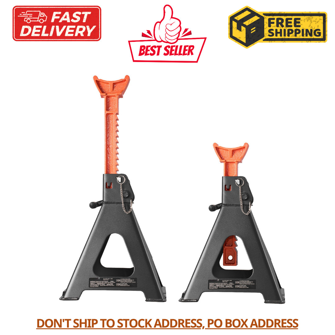 KFFKFF 6 Ton Jack Stands, Adjustable Heavy Duty Steel, 1 Pair
