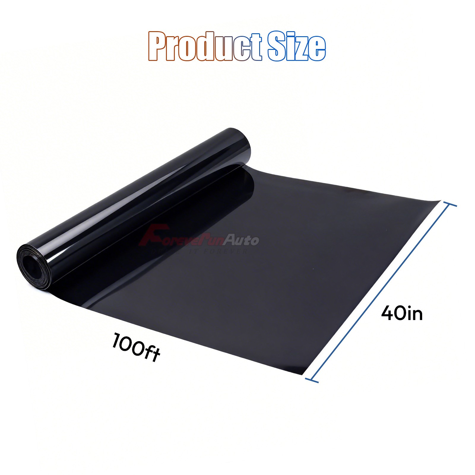 New 40″x100FT 5% Limo Shade 2Ply Car Window Tint Film Roll 5%