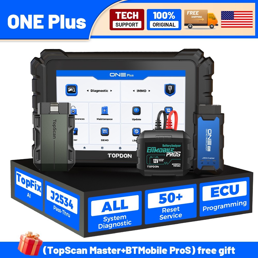 TOPDON ONE Plus 2-Year Official Update 50+ Resets ADAS BMS EV Calibration Tool