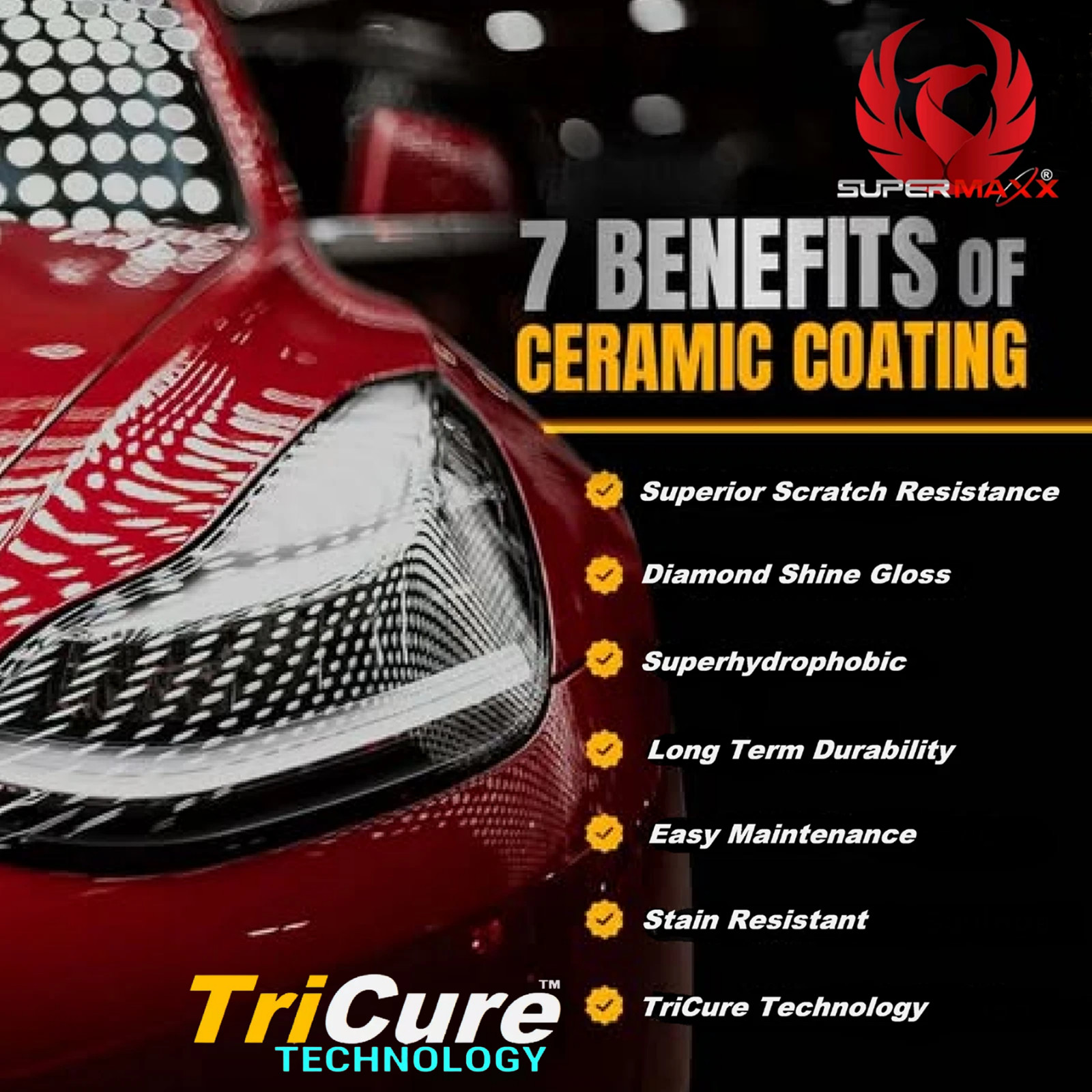 CERAMIC CAR COATING “5 YEAR SCRATCH RESISTANT” ADVANCED PROTECTION PAINT SEALANT