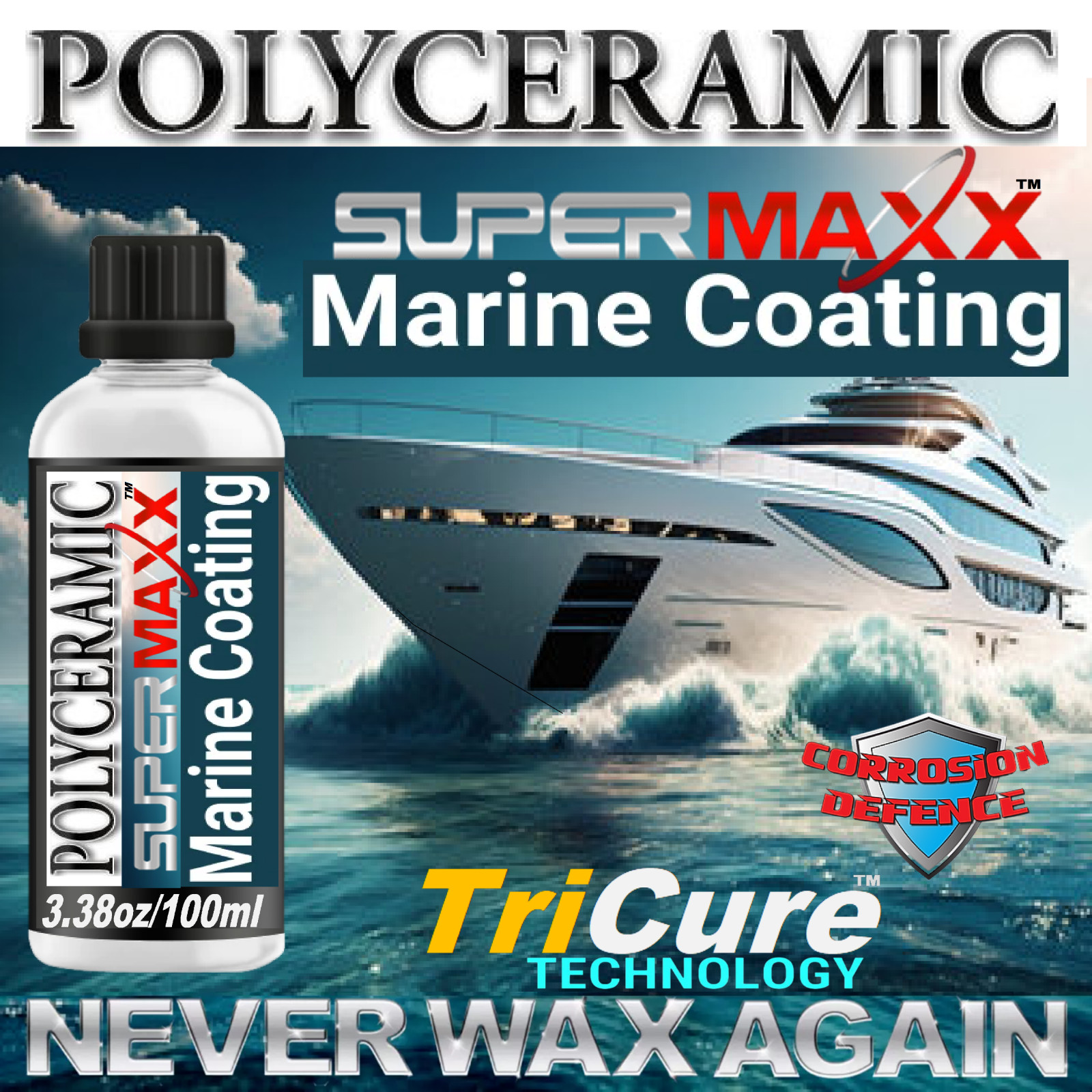 MARINE GRADE CERAMIC COATING SUPERIOR SALT CORROSION STAIN UV PROTECTION- ‘100ML