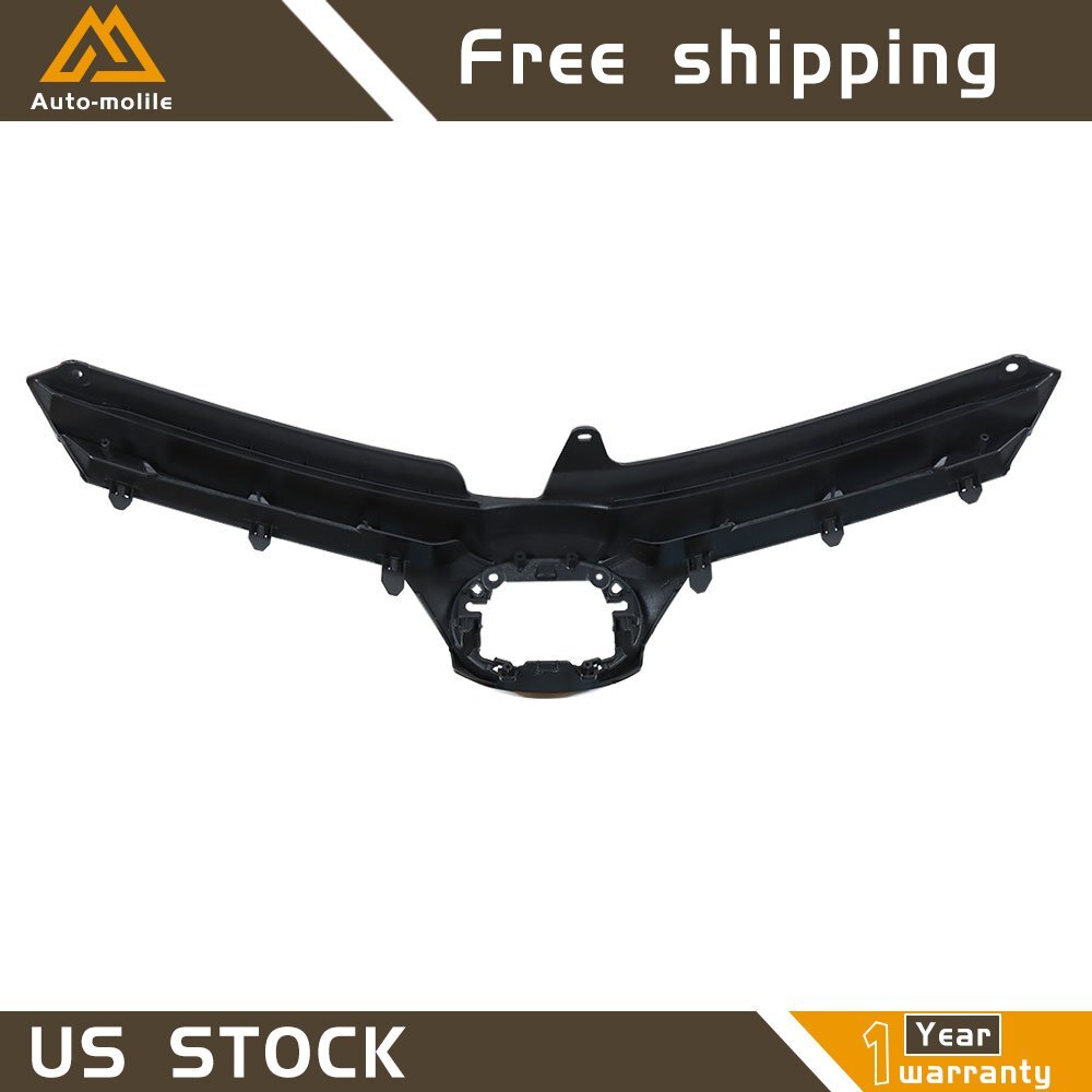 Front Upper Bumper Grille Glossy Black Grill For 2017-2019 Toyota Corolla LE XLE