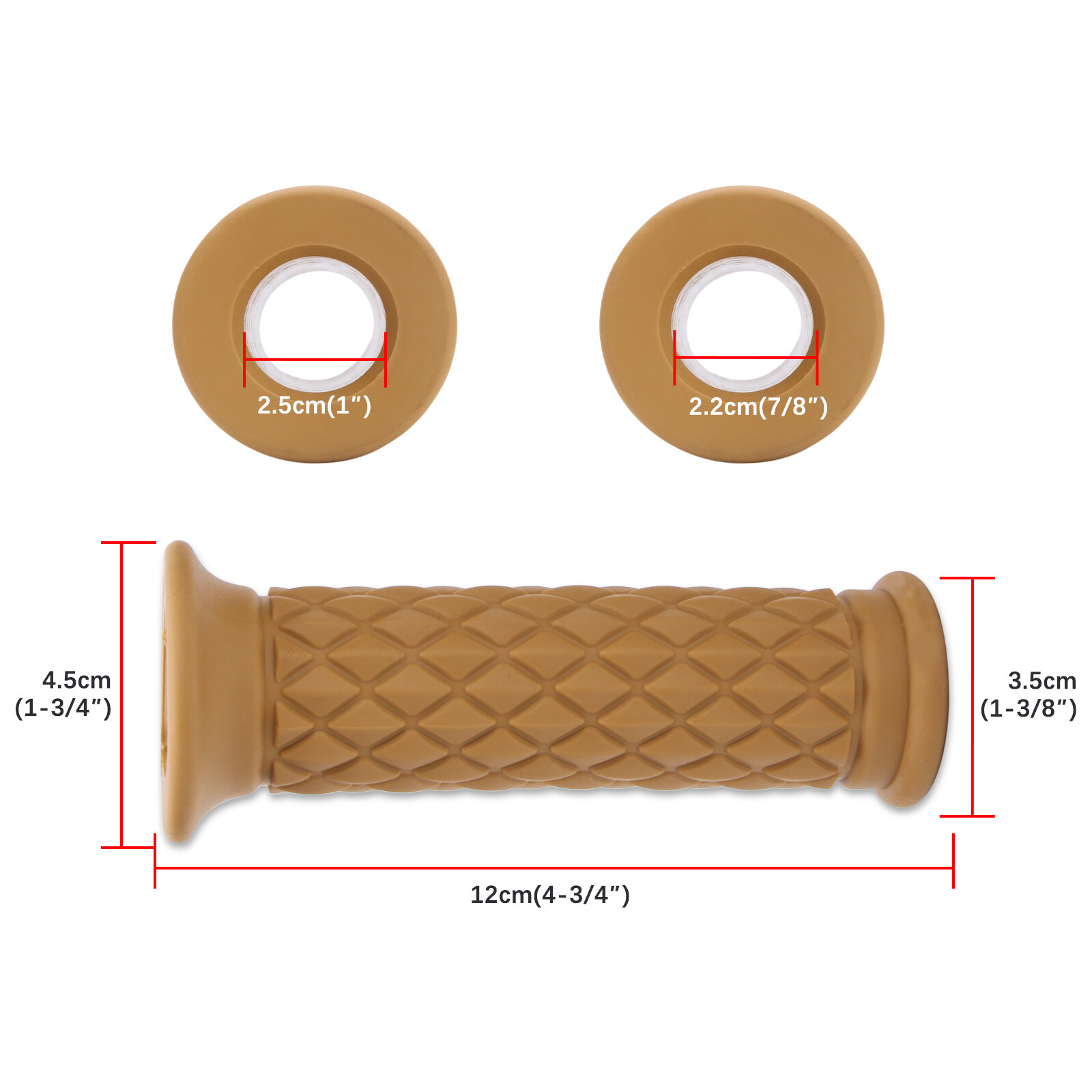 7/8″ 22mm+25mm Handlebar Thruster Grip Hand Grips For Honda CB650SC CB750SC