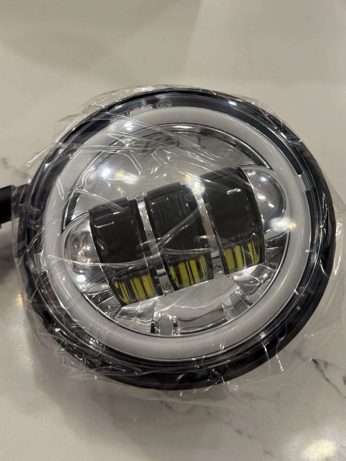 Custom Dynamics 4.5″ Passing Lamp with Halo Chrome 6000K White Harley CD-45-C