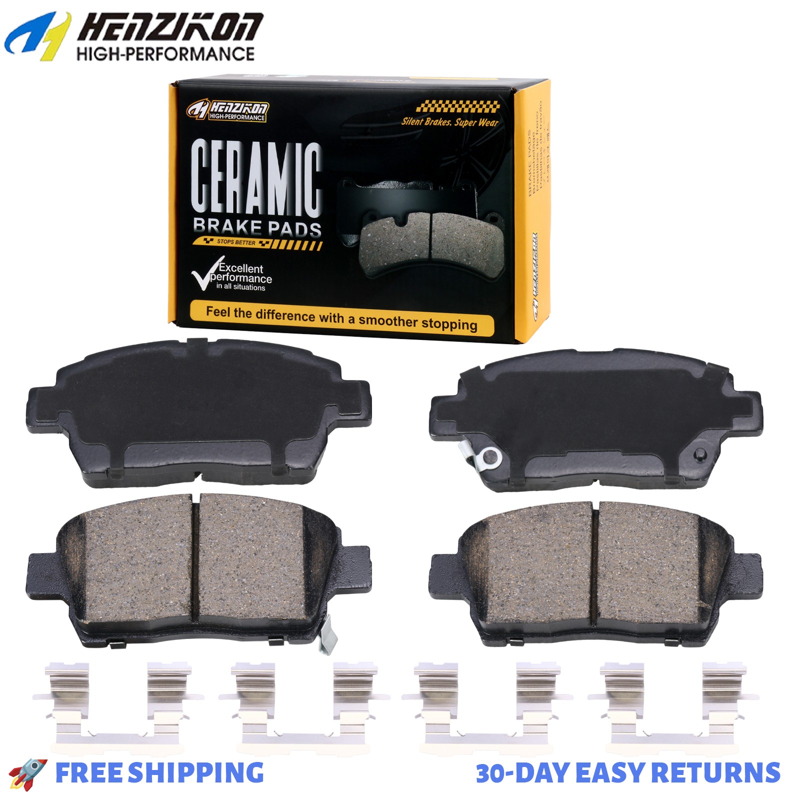 Ceramic Front Brake Pads P-822 Set for Scion xA xB & Toyota Prius Models
