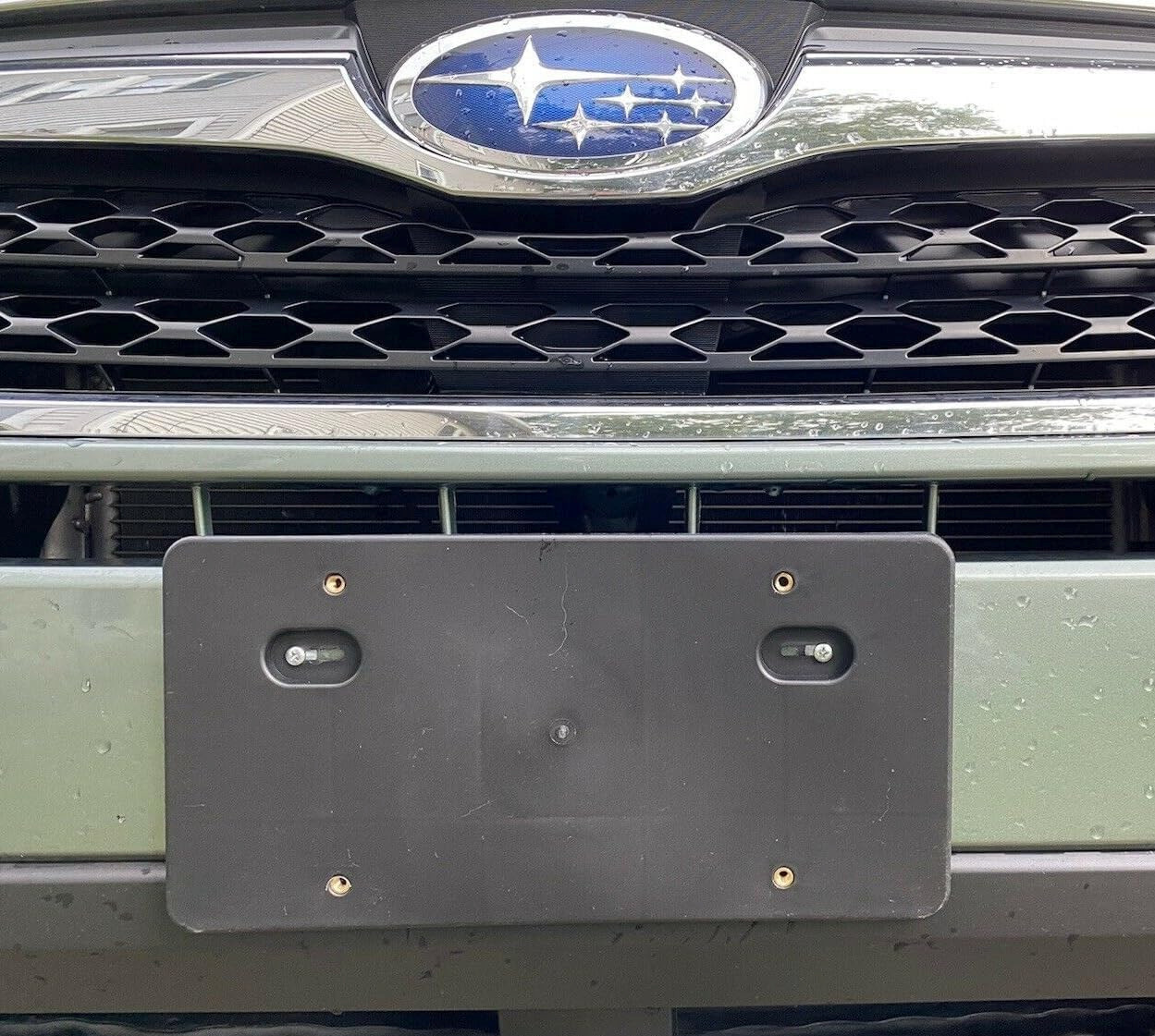 Round Bumper Holes License Plate Holder Bracket for Subaru Forester 2014–2025