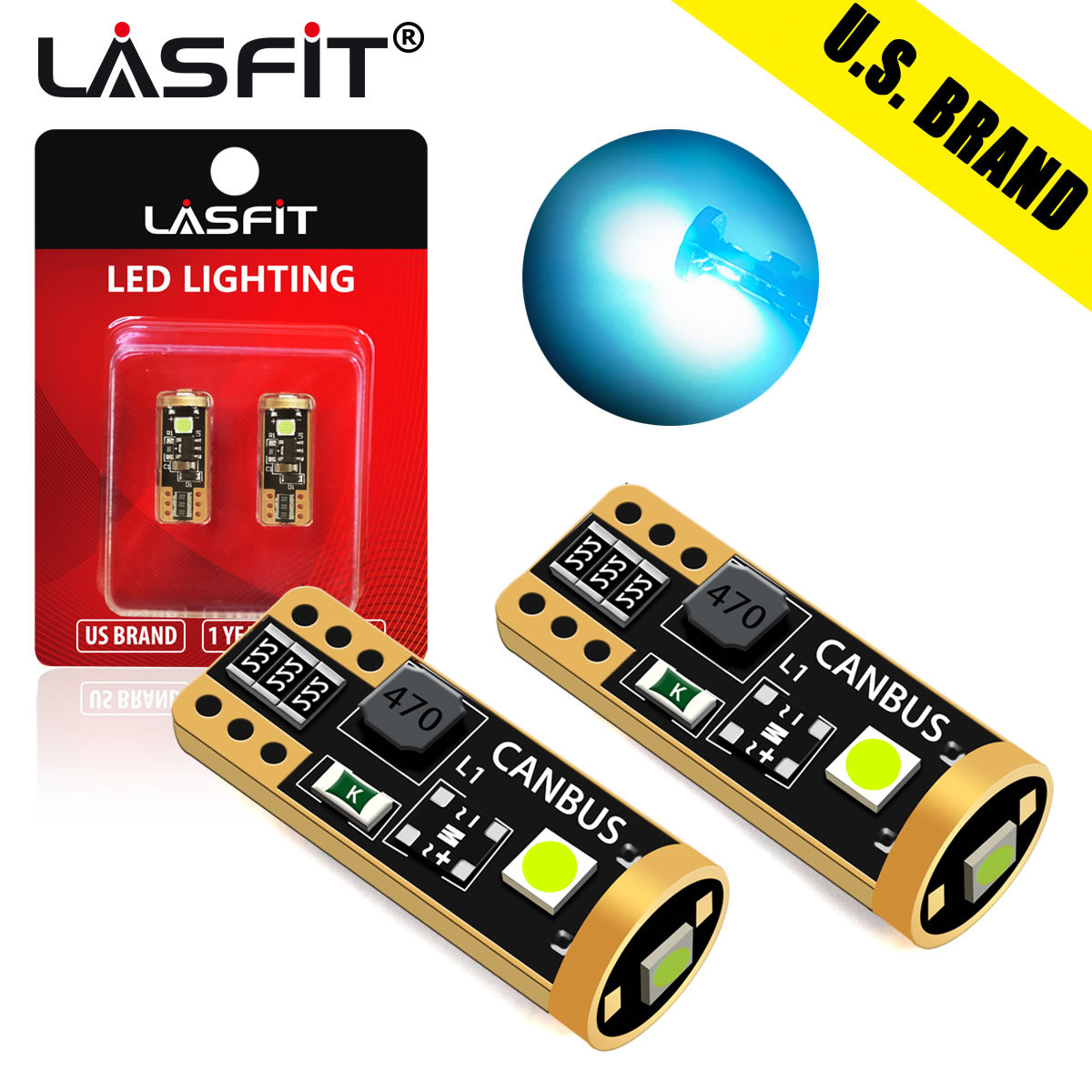 T10/194/168/2825 LED License Plate Interior Light Bulbs Super Bright- Multicolor