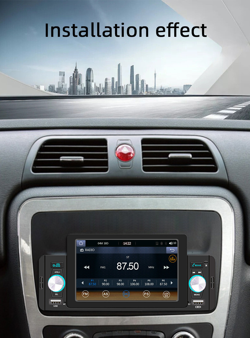 5in Car Radio Stereo MP5 Multimedia Player For Carplay Android Auto Mirror Link