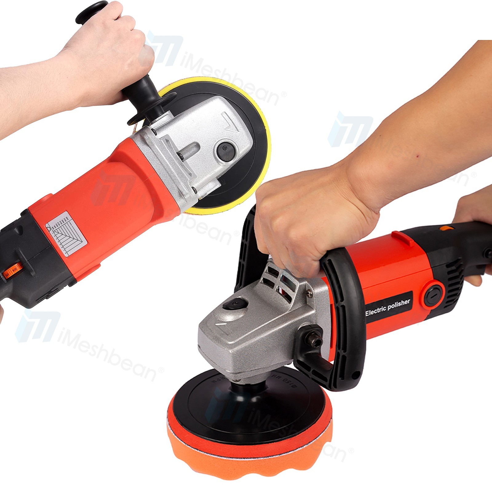 Electric Rotary Car Polisher Buffer Sander 1400W Polishing Machine 5″ 7″ Pad Mop