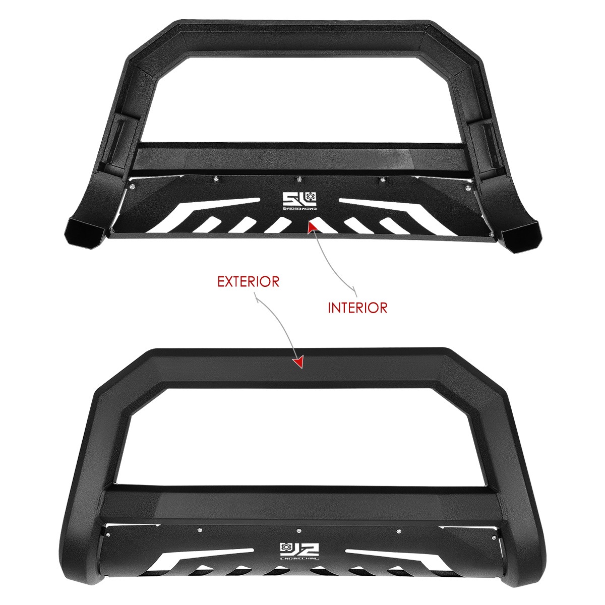 J2 Black Bull Bar Bumper Grille Guard for 99-04 F250-F550 Super Duty/Excursion