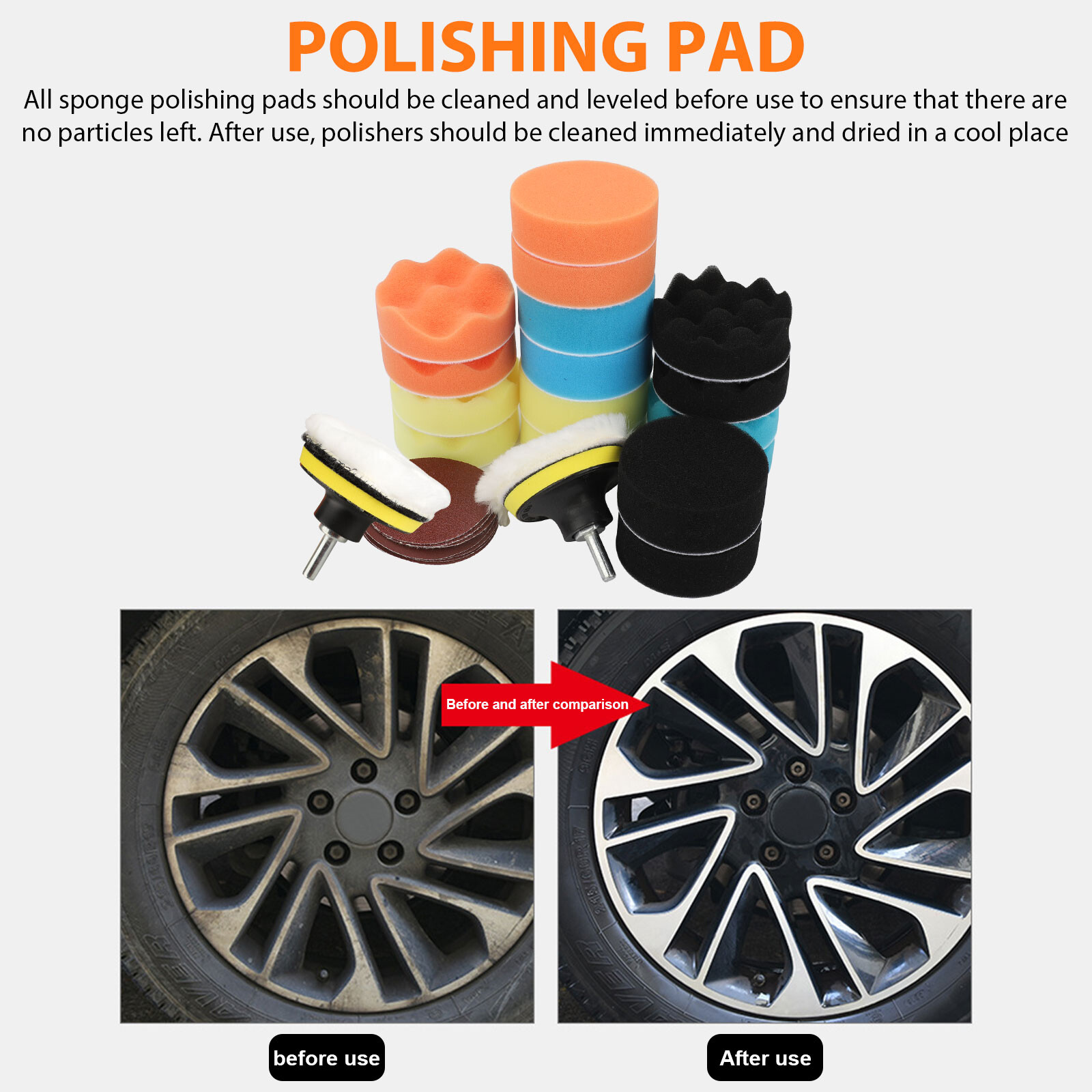 Car Wash Brush Hard Bristle Drill Auto Scrubber Detailing Cleaning Tool Nylon