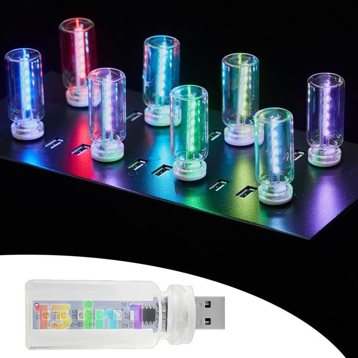 13 in 1 Car USB Night Light, Touch Adjustment Interior Lights, 1Pcs
