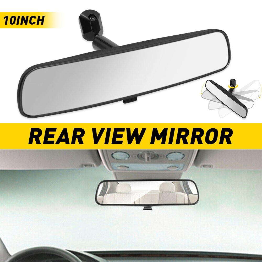 10″ Black Rear Car View Mirror Day Night Clear Universal Accessories Panoramic