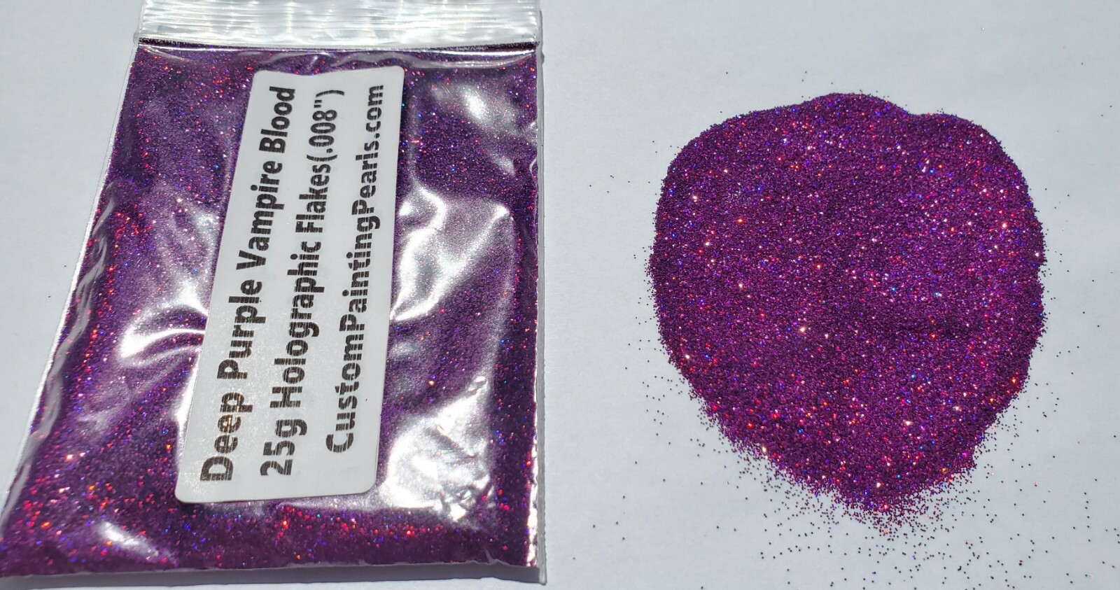 Dark Purple Vampire Blood Holographic Flakes .008″ Auto Gloss Gallon Acrylic