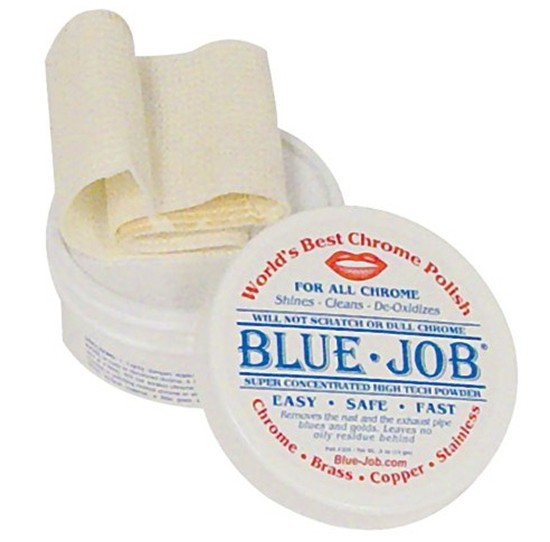 New Genuine Blue Job Motorcycle Exhaust Chrome Polish Remover 28g 1oz
