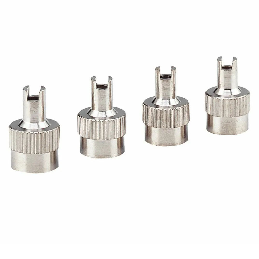 For Schrader Silver Metal Tire Valve Cap Seal Stem Core Remover Tool US -20PC