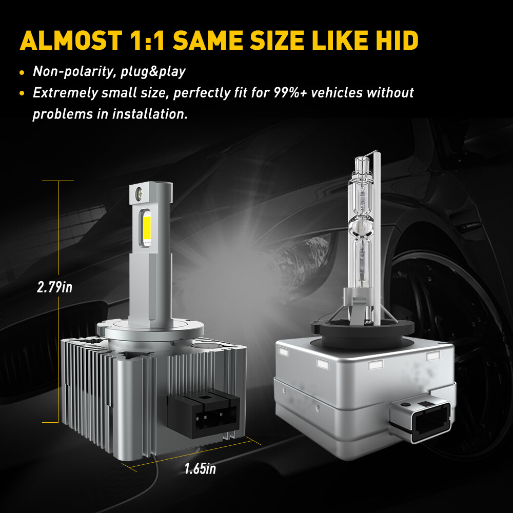 Pair AUXITO D3S D3R LED Headlight Bulbs Kit 6000K White HID Conversion Lamp EOA
