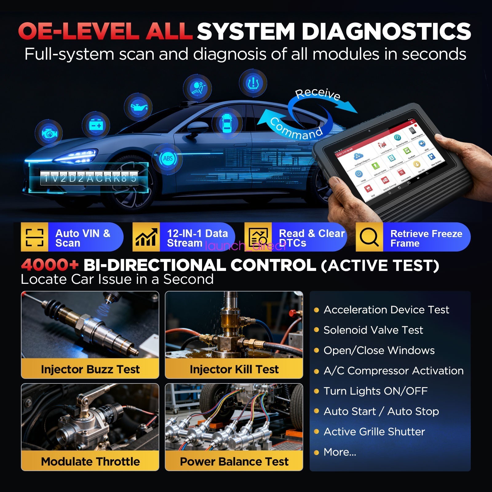 ELM327 OBD2 Code Reader Bluetooth Auto Diagnostic Tool OBDII Scanner Check Fault