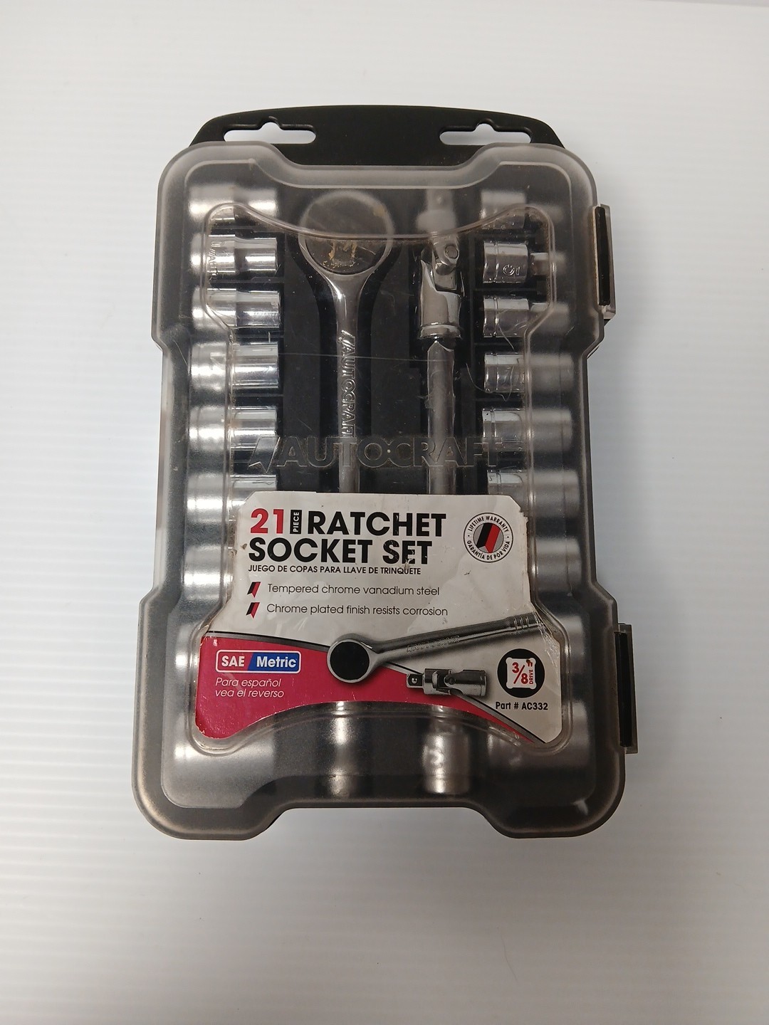 Autocraft Ratchet Socket Set AC332 3/8″ Drive 21pc Complete Set