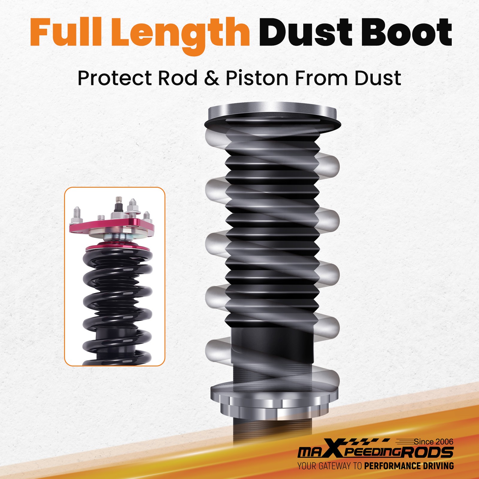 MaXpeedingrods 24 Way Adjustable Coilovers Shock Kit for Mitsubishi Lancer 08-17