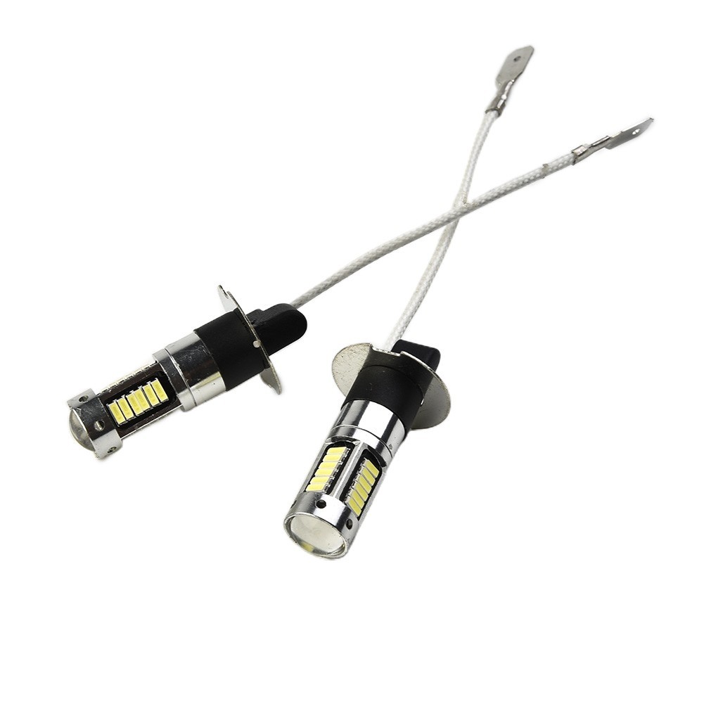 Pair H3 LED Fog Light Bulbs Conversion-Kit Super-Bright for canbus 6000K White