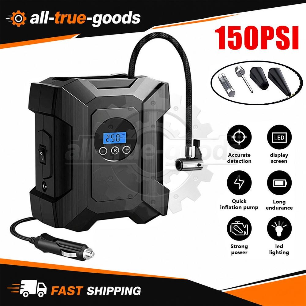 Car Air Tire Pump Inflator Portable Compressor Digital Electric Auto 150PSI 12V