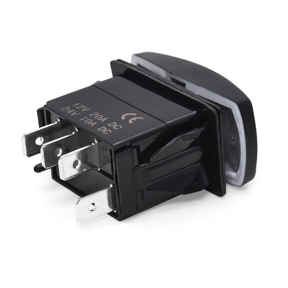 3 Pack Car Rocker Switches 5Pin SPST 20A/12V 10A/24V ON/Off with Jumper Wires